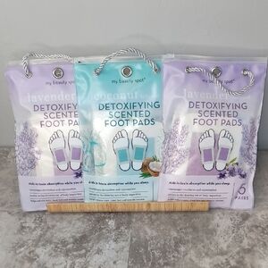 3PC Lavender and Coconut Detoxifying Scented Foot Pads Self Care Bundle